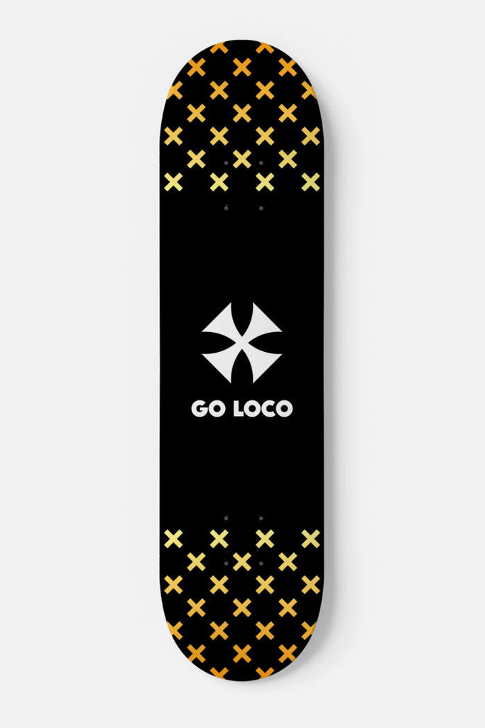 Gold Cross Skateboard Deck